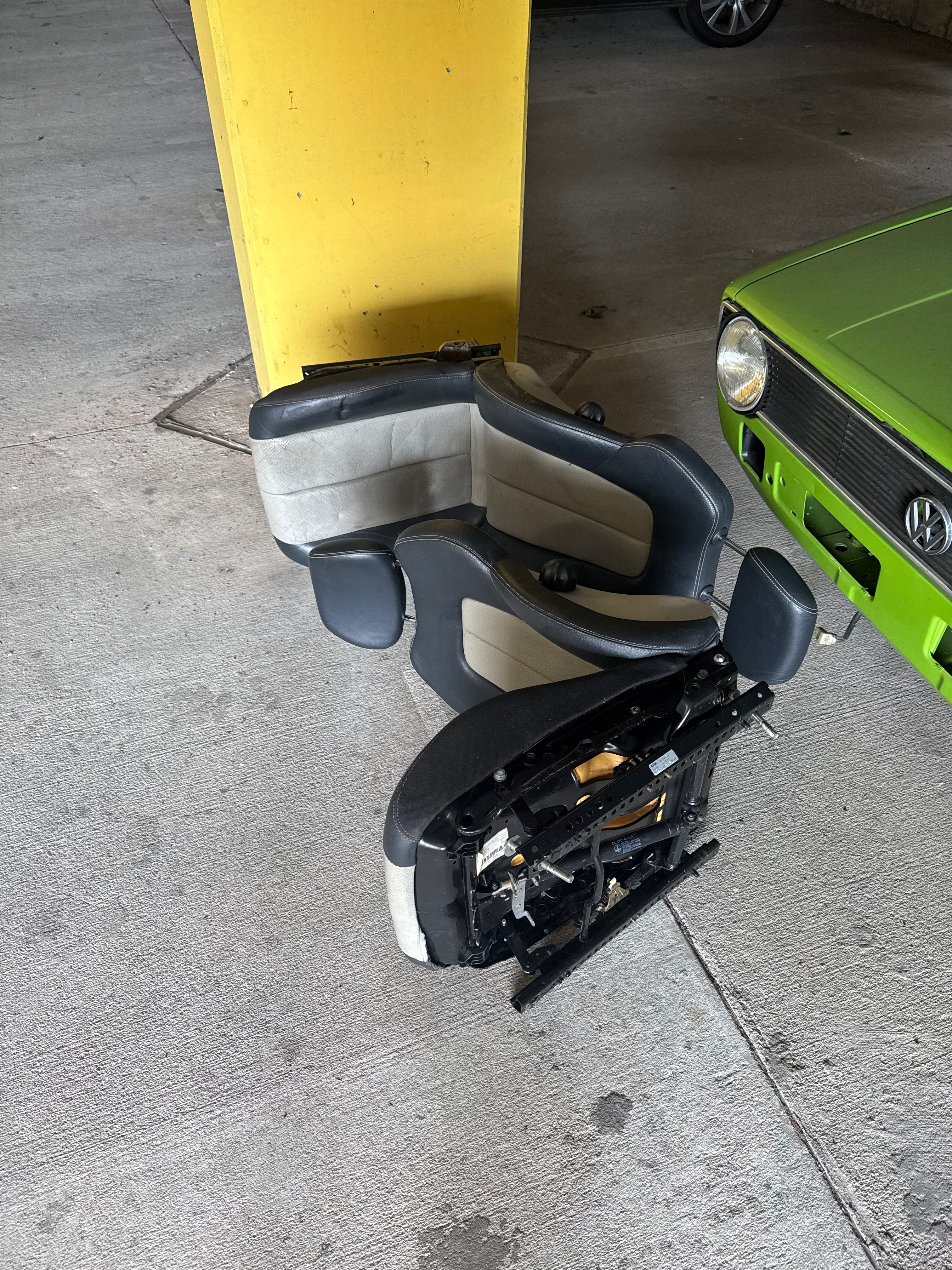 Mercedes seat pulled out