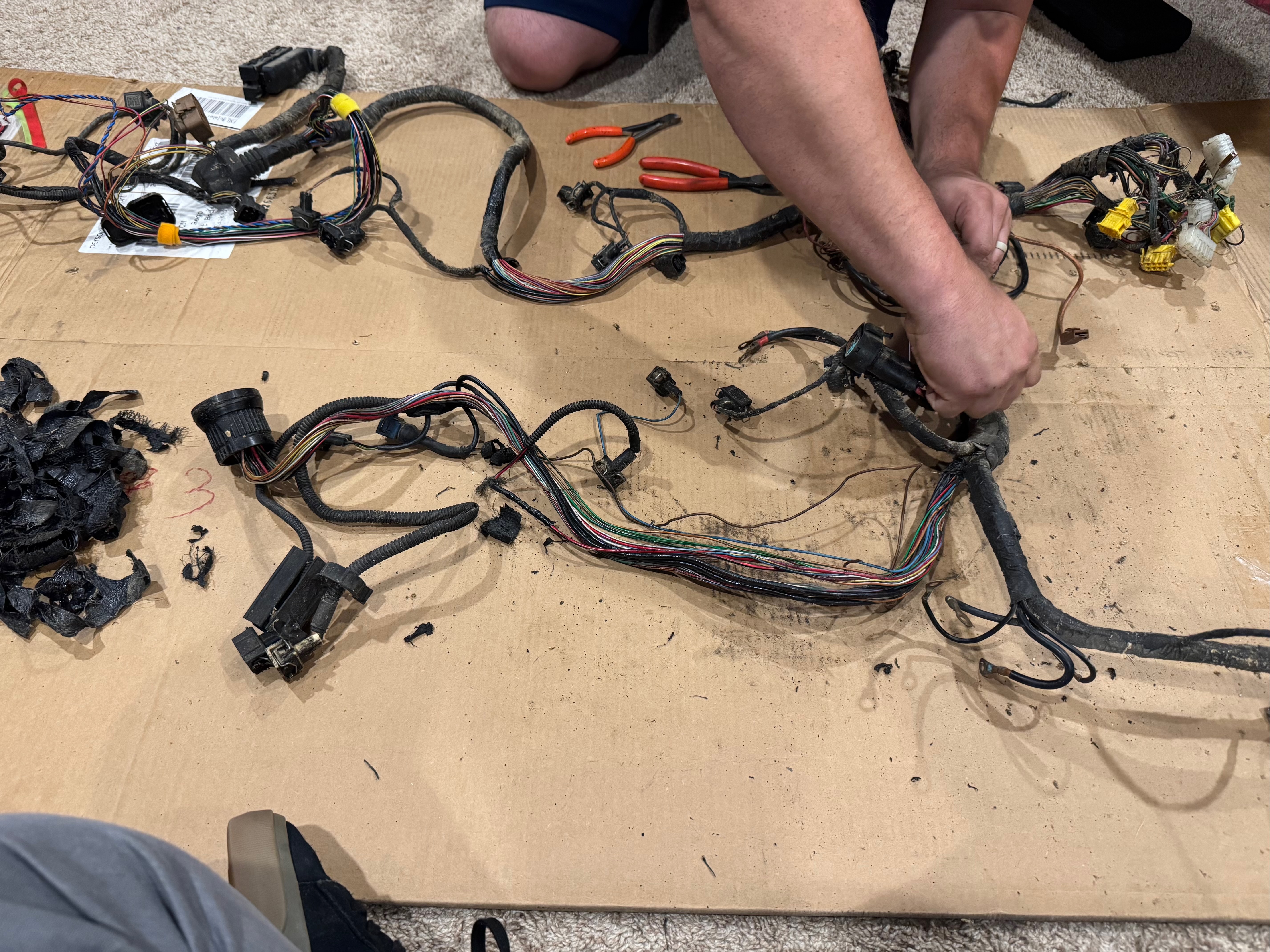 Harness stripping