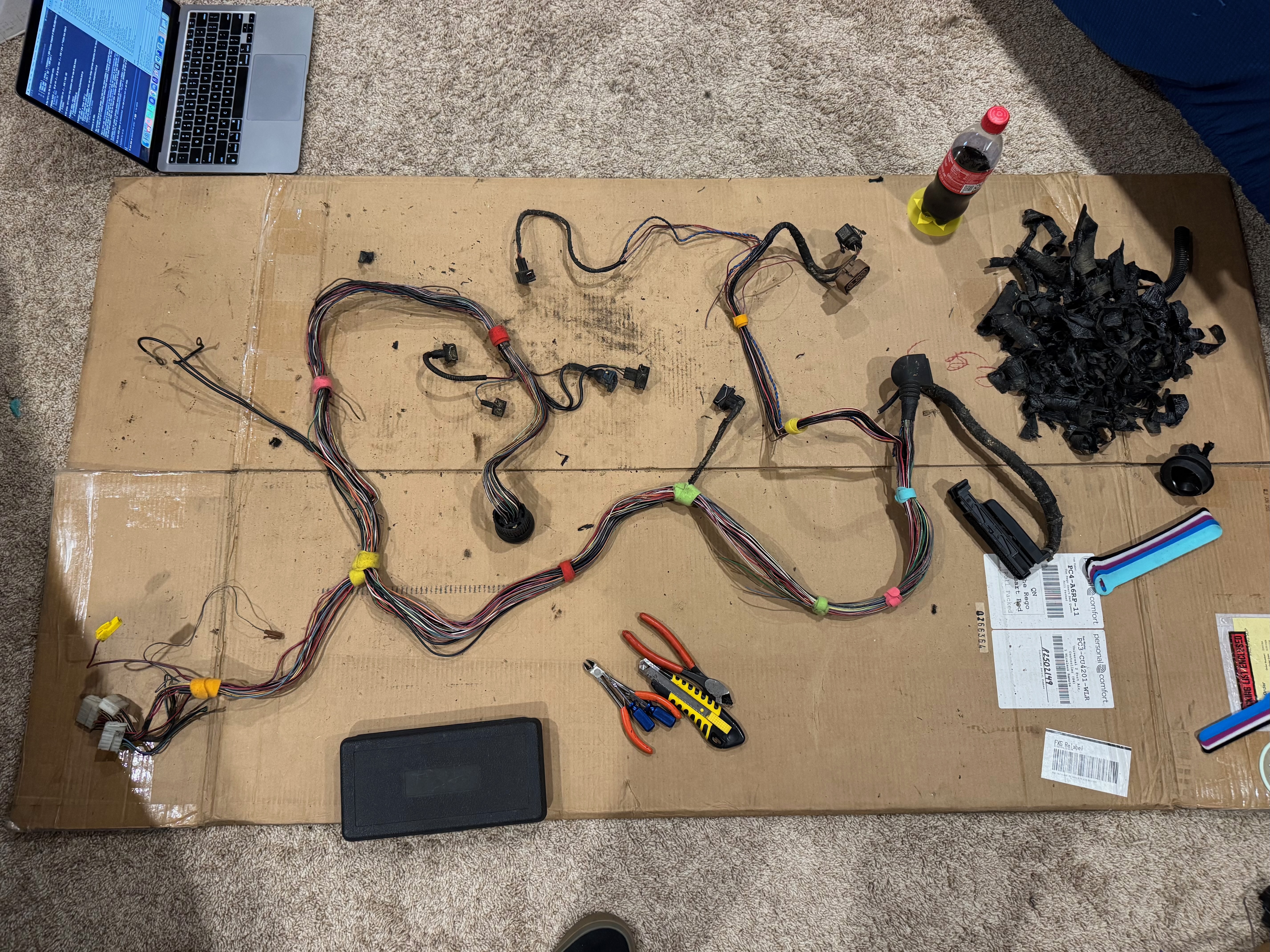 Harness stripping
