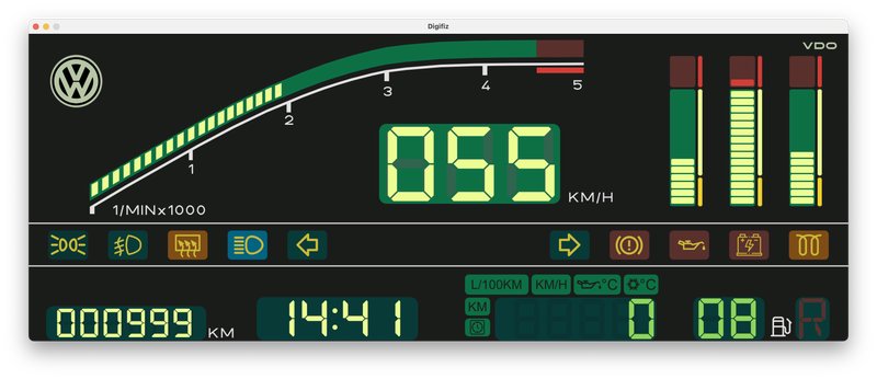 DigiFiz digital dashboard